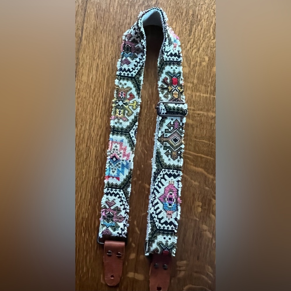 Bohemian Embroidered Custom Guitar Strap